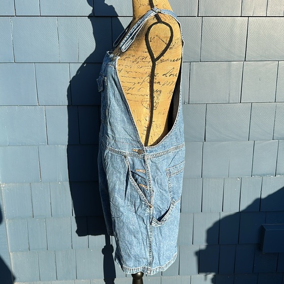 Cherokee blue denim shirt overalls XL NWOT cute boho - Picture 6 of 8